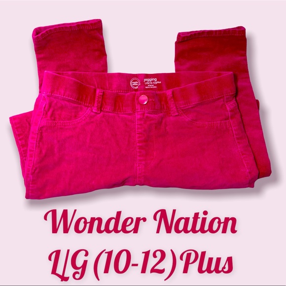 Wonder Nation Girls Fashion Jegging Racing Pink Corduroy Size L/G 10-12 (Plus) - Picture 9 of 13